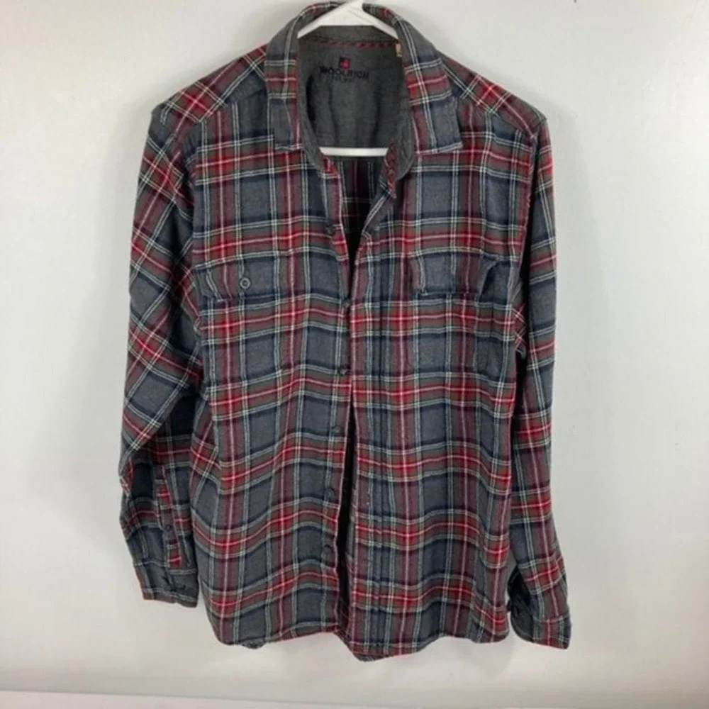 Woolrich Mens Plaid‎ Flannel Shirt M